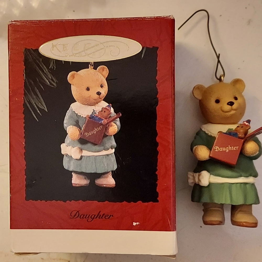 Hallmark Daughter Bear with Jack In The Box Keepsake Ornament 1996 Don Palmiter